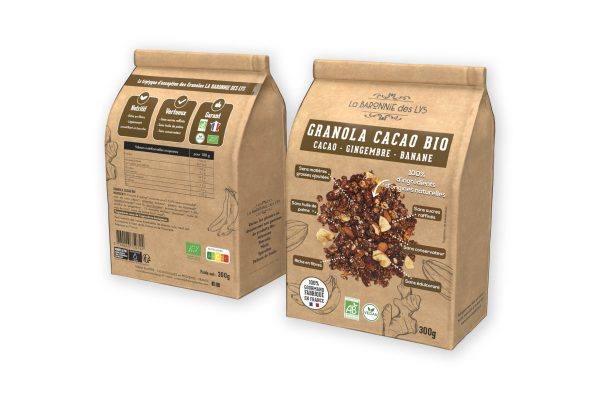 granola bio cacao gingembre la baronnie des lys